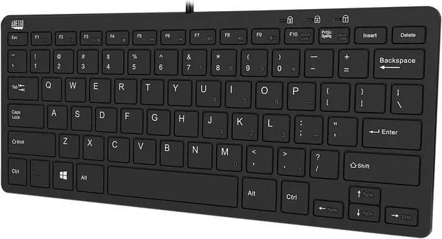Main image of Adesso AKB-510HB SlimTouch 510 Mini Keyboard with USB Hubs