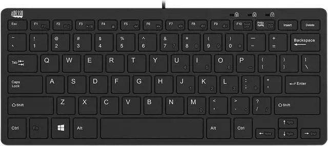 Alt view image 2 of 4 - Adesso AKB-510HB SlimTouch 510 Mini Keyboard with USB Hubs