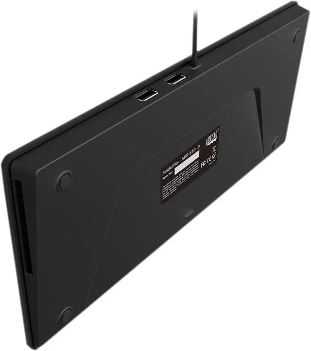 Alt view image 4 of 4 - Adesso AKB-510HB SlimTouch 510 Mini Keyboard with USB Hubs