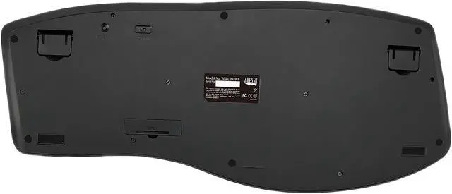 Alt view image 7 of 10 - ADESSO TruForm Media 1600 – Wireless Ergonomic Keyboard and Optical Mouse