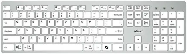 Alt view image 6 of 9 - ADESSO AKB-730UW AKB-730UW White Wired Keyboard (French Canadian Layout)