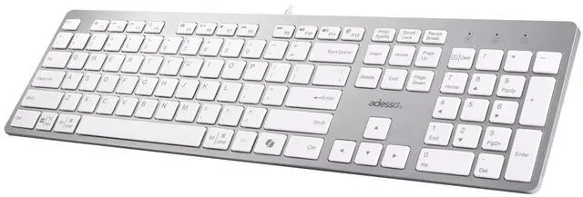 Alt view image 7 of 9 - ADESSO AKB-730UW AKB-730UW White Wired Keyboard (French Canadian Layout)