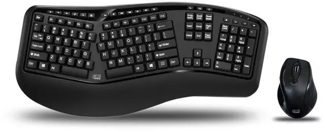 Alt view image 4 of 4 - Adesso WKB-1500CB-FR Ergonomic Keyboard and Mouse combo