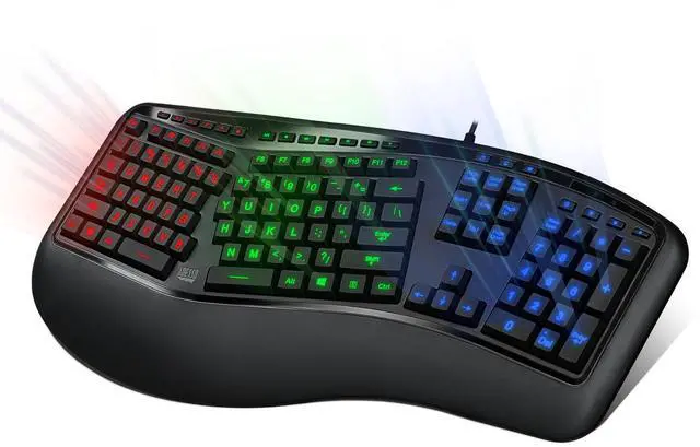Main image of Adesso AKB-150EB-FR Black USB Wired Ergonomic Keyboard