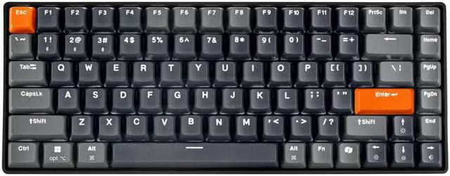 Alt view image 2 of 13 - Adesso EasyTouch 1000 Keyboard - Wired/Wireless Connectivity - Bluetooth/RF - 2.40 GHz - USB Interface - RGB LED - 84 Key(s) - CoPilot, Windows Key Hot Key(s)