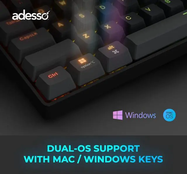 Alt view image 2 of 8 - ADESSO EasyTouch 1300 EasyTouch Mechanical Keyboard