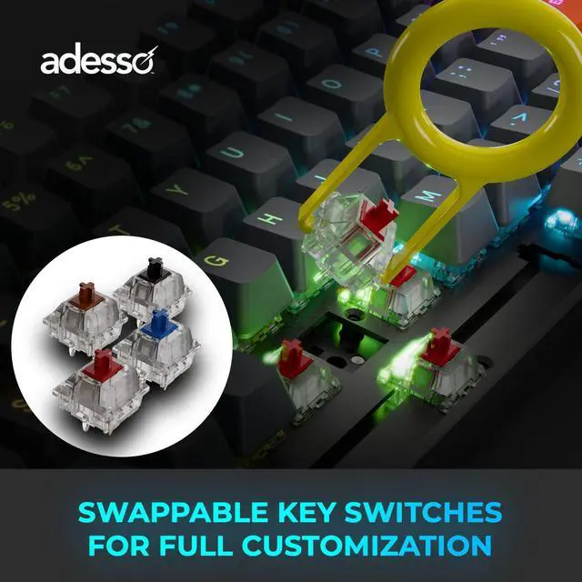 Alt view image 5 of 8 - ADESSO EasyTouch 1300 EasyTouch Mechanical Keyboard