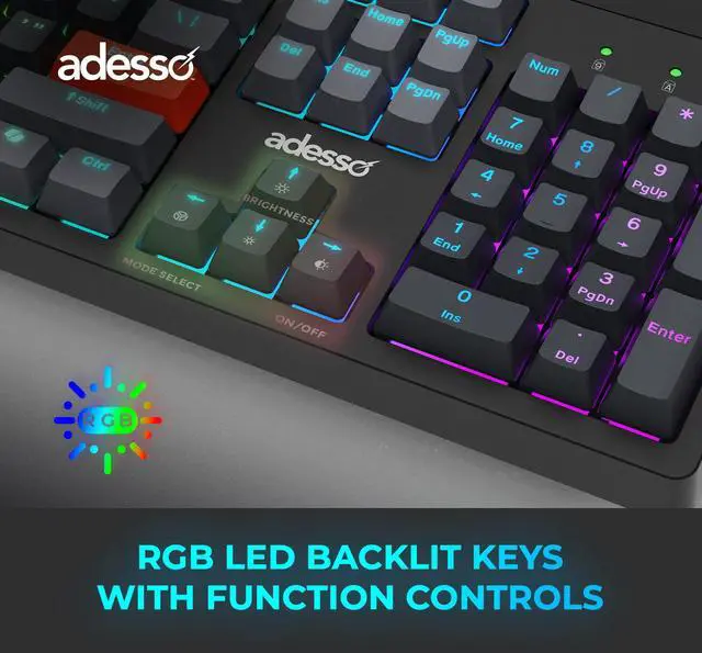 Alt view image 7 of 8 - ADESSO EasyTouch 1300 EasyTouch Mechanical Keyboard