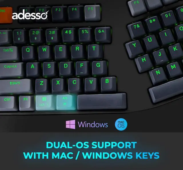 Alt view image 9 of 13 - ADESSO Easytouch 1500 EasyTouch Mechanical Keyboard