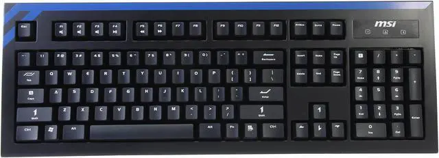 Alt view image 2 of 4 - MSI CK Series Black USB or PS/2 Wired Standard Keyboard