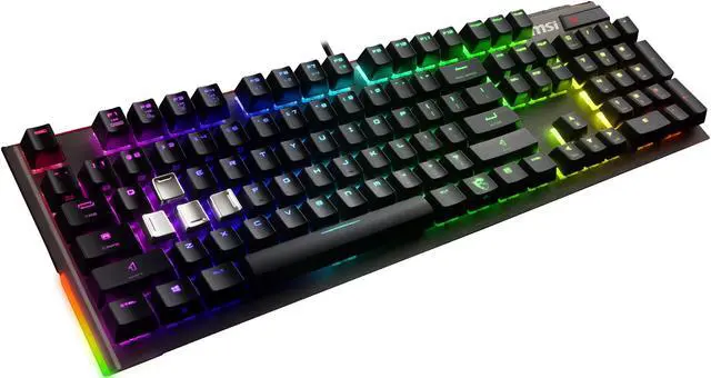 Alt view image 3 of 9 - MSI Vigor GK80 Wired Cherry MX RGB Red, RGB Gaming Keyboard