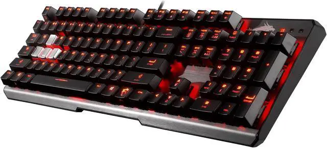 Alt view image 4 of 8 - MSI Vigor GK60 Gaming Keyboard with Cherry MX Red Switch and Red Backlight