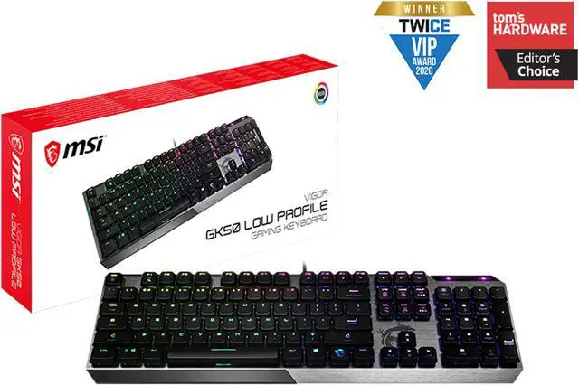 Alt view image 8 of 8 - MSI Vigor GK50 Low Profile Gaming Keyboard