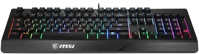 Alt view image 4 of 10 - MSI Vigor GK20 US Gaming Backlit RGB Dedicated Hotkeys Anti-Ghosting Water Resistant Gaming Keyboard