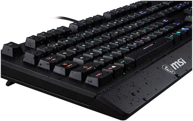 Alt view image 7 of 10 - MSI Vigor GK20 US Gaming Backlit RGB Dedicated Hotkeys Anti-Ghosting Water Resistant Gaming Keyboard