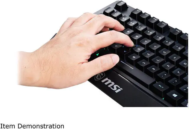 Alt view image 8 of 10 - MSI Vigor GK20 US Gaming Backlit RGB Dedicated Hotkeys Anti-Ghosting Water Resistant Gaming Keyboard