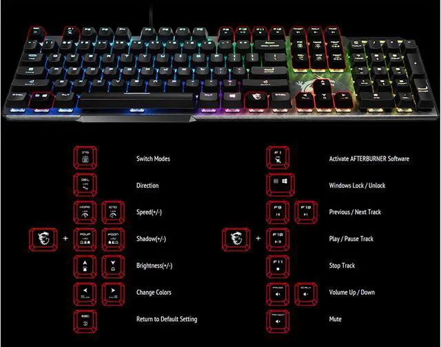 Alt view image 3 of 8 - MSI VIGOR GK50 ELITE BOX WHITE Gaming Keyboard