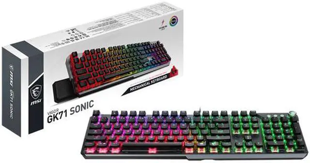 Alt view image 5 of 5 - MSI Vigor GK71 Sonic US Mechanical RGB Gaming Keyboard with MSI Sonic Switches