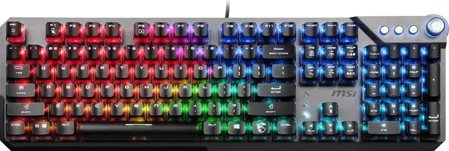 Alt view image 12 of 20 - MSI Vigor GK71 Sonic AM Mechanical RGB Gaming Keyboard with MSI Sonic Blue Switches