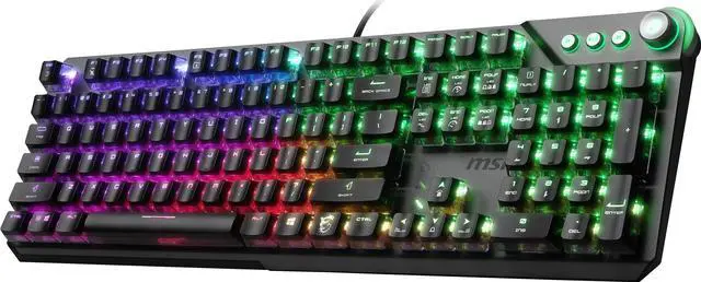Alt view image 13 of 20 - MSI Vigor GK71 Sonic AM Mechanical RGB Gaming Keyboard with MSI Sonic Blue Switches