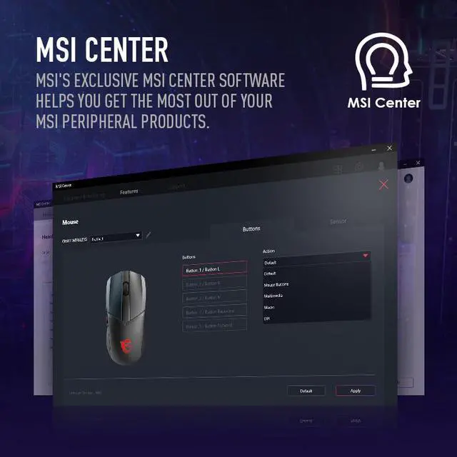 Alt view image 5 of 20 - MSI Vigor GK71 Sonic AM Mechanical RGB Gaming Keyboard with MSI Sonic Blue Switches