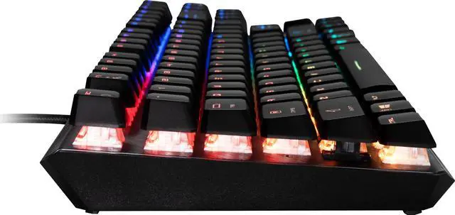 Alt view image 7 of 16 - MSI Vigor GK50 Elite TKL Mechanical Gaming Keyboard - Kailh Blue Switches (Clicky), Ergonomic Keycaps, COMPACT TKL DESIGN, USB 2.0, Black