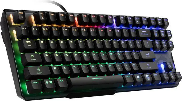 Alt view image 5 of 16 - MSI Vigor GK50 Elite TKL Mechanical Gaming Keyboard - Kailh Blue Switches (Clicky), Ergonomic Keycaps, COMPACT TKL DESIGN, USB 2.0, Black