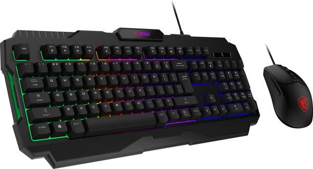 Alt view image 3 of 10 - MSI Forge GK100 Combo – Gaming RGB Keyboard & Mouse Set, 19-Key Anti-Ghosting, 6400 DPI Optical Sensor, 6-Mode RGB, up to 6,400 DPI, Black