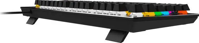 Alt view image 7 of 9 - MSI FORGE GK300 Gaming Keyboard - Clicky Blue Mechanical Switches, 9-Mode RGB, Ergonomic Keycaps - Black