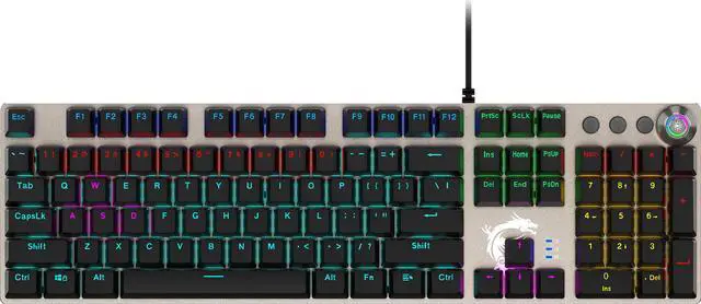 Main image of MSI Forge GK310 Mechanical Gaming Keyboard w/ Magnetic Cover - Hot Swappable Mechanical Red Switches, RGB, Ergonomic, Anti-GHOSTING, Angle-Adjustable