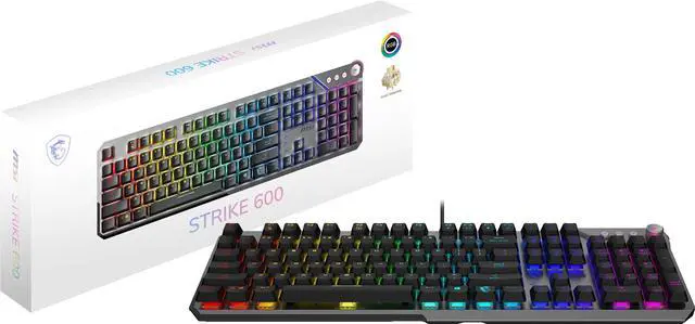 Alt view image 6 of 6 - MSI Strike 600 RGB Mechanical Gaming Keyboard - Silent Switches