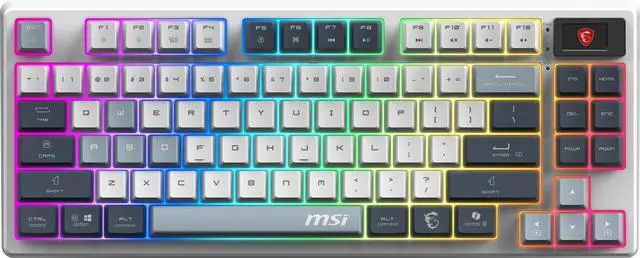 Main image of MSI Forge GK600 TKL Wireless Gaming Keyboard - Mechanical Linear Switches, Dye-Sublimated PBT Keycaps, Anti-Slip Base, RGB, USB 2.0, Bluetooth, 2.4 GHz - White
