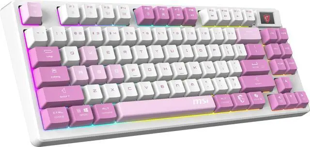Alt view image 2 of 12 - MSI Forge GK600 TKL Wireless VIOLET  Gaming Keyboard - Mechanical Linear Switches, Dye-Sublimated PBT Keycaps, Anti-Slip Base, RGB, USB 2.0, Bluetooth, 2.4 GHz