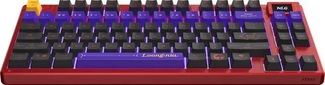 Alt view image 4 of 10 - MSI Forge TKL Wireless MLG Edition Gaming Keyboard-Mechanical Linear Switches, Dye-Sublimated PBT Keycaps, Anti-Slip Base, RGB, USB 2.0, Bluetooth, 2.4 GHz