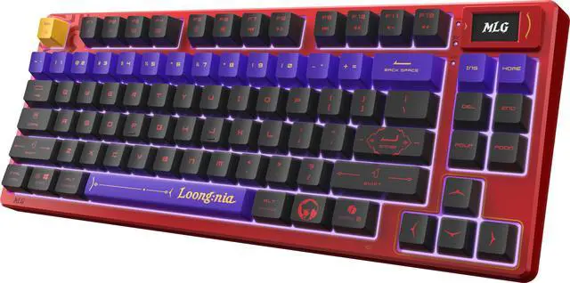 Alt view image 2 of 10 - MSI Forge TKL Wireless MLG Edition Gaming Keyboard-Mechanical Linear Switches, Dye-Sublimated PBT Keycaps, Anti-Slip Base, RGB, USB 2.0, Bluetooth, 2.4 GHz