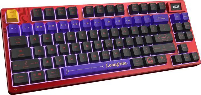 Alt view image 5 of 10 - MSI Forge TKL Wireless MLG Edition Gaming Keyboard-Mechanical Linear Switches, Dye-Sublimated PBT Keycaps, Anti-Slip Base, RGB, USB 2.0, Bluetooth, 2.4 GHz