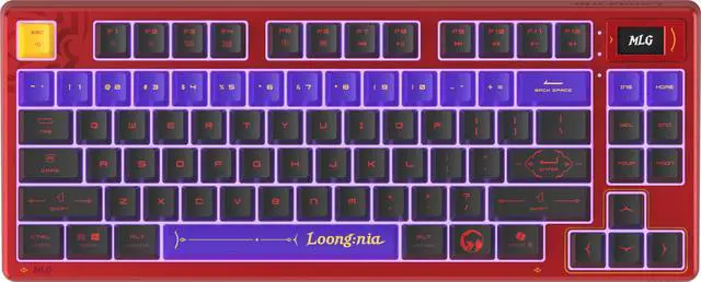 Alt view image 6 of 10 - MSI Forge TKL Wireless MLG Edition Gaming Keyboard-Mechanical Linear Switches, Dye-Sublimated PBT Keycaps, Anti-Slip Base, RGB, USB 2.0, Bluetooth, 2.4 GHz
