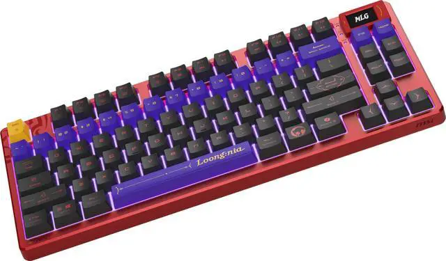 Alt view image 7 of 10 - MSI Forge TKL Wireless MLG Edition Gaming Keyboard-Mechanical Linear Switches, Dye-Sublimated PBT Keycaps, Anti-Slip Base, RGB, USB 2.0, Bluetooth, 2.4 GHz