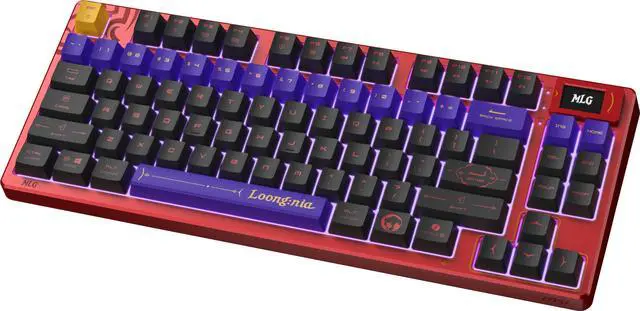 Alt view image 8 of 10 - MSI Forge TKL Wireless MLG Edition Gaming Keyboard-Mechanical Linear Switches, Dye-Sublimated PBT Keycaps, Anti-Slip Base, RGB, USB 2.0, Bluetooth, 2.4 GHz