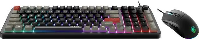 Alt view image 2 of 4 - MSI Forge GK110 & GM320 Combo - Gaming Keyboard & Mouse Set, Membrane Switches, 1.5m USB-A to C (detachable), Adjustable 12.8K DPI, RGB