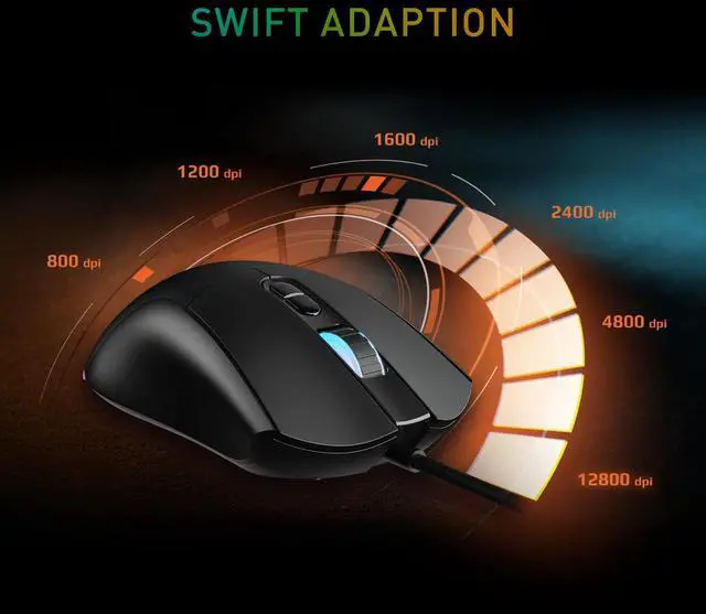 Alt view image 6 of 11 - MSI Forge GK110 Gaming Keyboard & GM320 Mouse Combo, Wired Membrane Keyboard with Volume Knob, 26-Key Anti-Ghosting, 12800 DPI Optical Mouse, RGB Backlit, for PC Gaming & Office