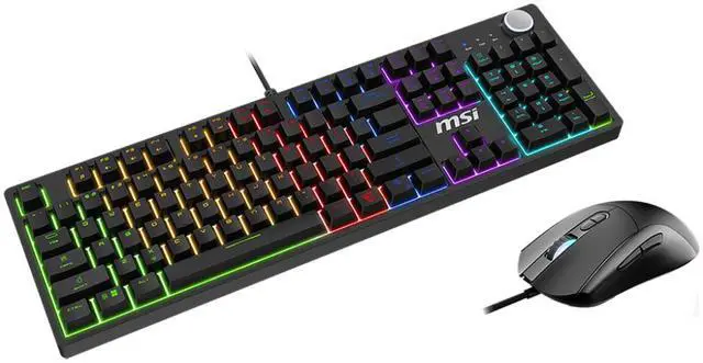 Main image of MSI Forge GK320 Combo RED US - Gaming RGB Keyboard & Mouse Set, Full Keys Anti-Ghosting, 12,800 DPI Optical Sensor, 13-Mode RGB, up to 12,800 DPI, Black