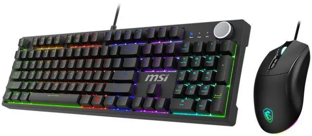 Alt view image 2 of 5 - MSI Forge GK320 Combo RED US - Gaming RGB Keyboard & Mouse Set, Full Keys Anti-Ghosting, 12,800 DPI Optical Sensor, 13-Mode RGB, up to 12,800 DPI, Black
