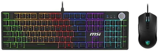 Alt view image 3 of 5 - MSI Forge GK320 Combo RED US - Gaming RGB Keyboard & Mouse Set, Full Keys Anti-Ghosting, 12,800 DPI Optical Sensor, 13-Mode RGB, up to 12,800 DPI, Black