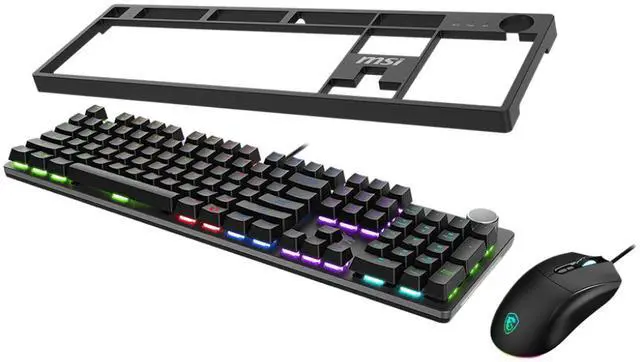 Alt view image 4 of 5 - MSI Forge GK320 Combo RED US - Gaming RGB Keyboard & Mouse Set, Full Keys Anti-Ghosting, 12,800 DPI Optical Sensor, 13-Mode RGB, up to 12,800 DPI, Black
