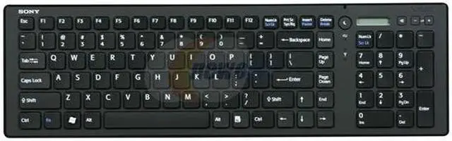 Alt view image 2 of 4 - SONY VGP-BKB1 Black Bluetooth Wireless Slim Keyboard