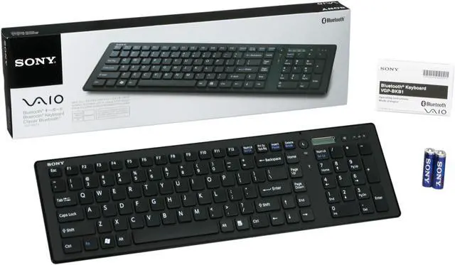 Alt view image 4 of 4 - SONY VGP-BKB1 Black Bluetooth Wireless Slim Keyboard