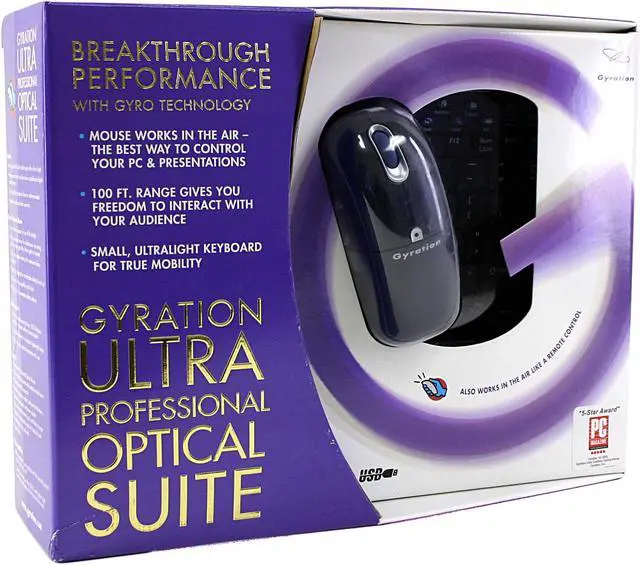 Alt view image 2 of 2 - Gyration GP270-001 Black 88 Normal Keys 17 Function Keys RF Wireless lightweight Ultra Professional Optical Suite