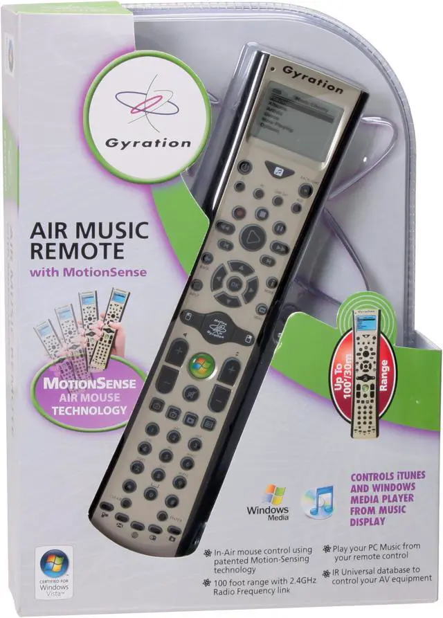Main image of Gyration GYR4101US 2.4GHz Air Music Remote w/receiver