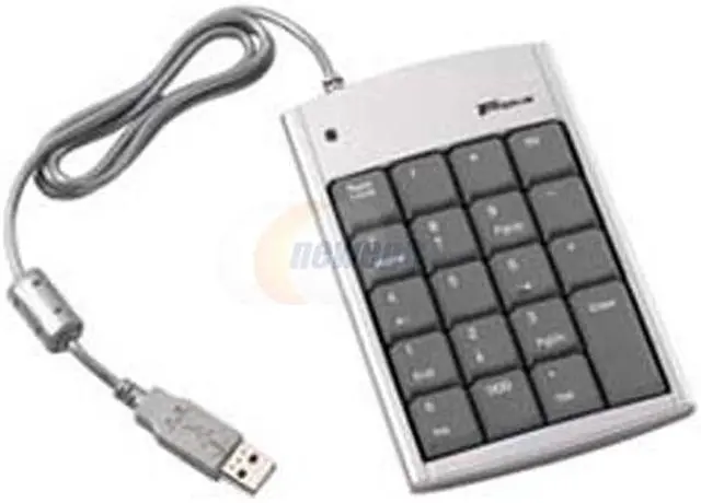 Main image of Targus PAKP004U Silver/Black 19 Normal Keys USB Wired Mini Numeric Keypad with 2-port Hub